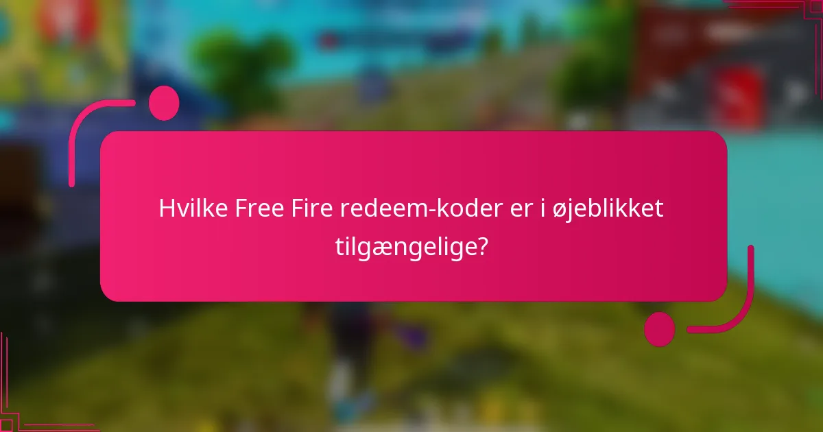 Hvilke Free Fire redeem-koder er i øjeblikket tilgængelige?